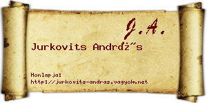 Jurkovits András névjegykártya